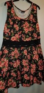 3XL rose print dress